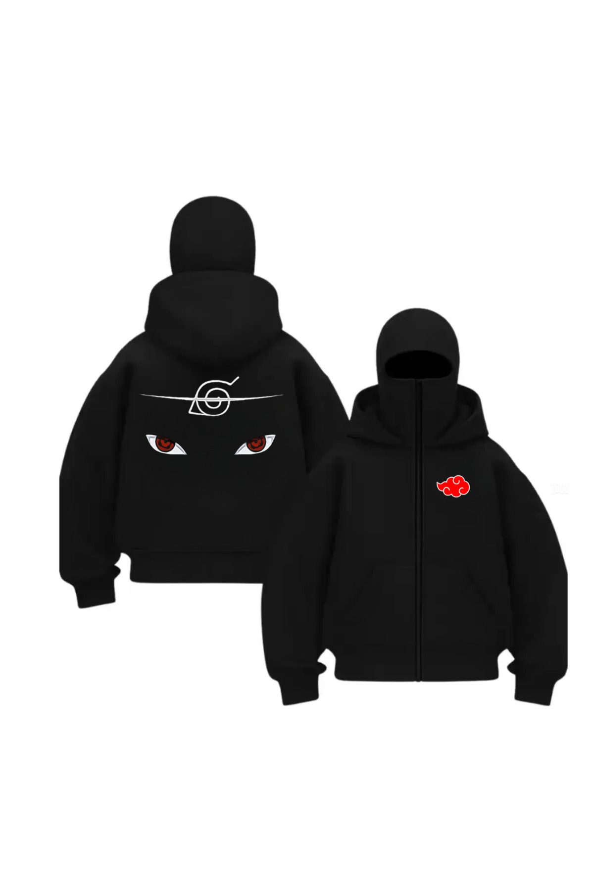 Baskı Detaylı Balaclava Unisex Hırka