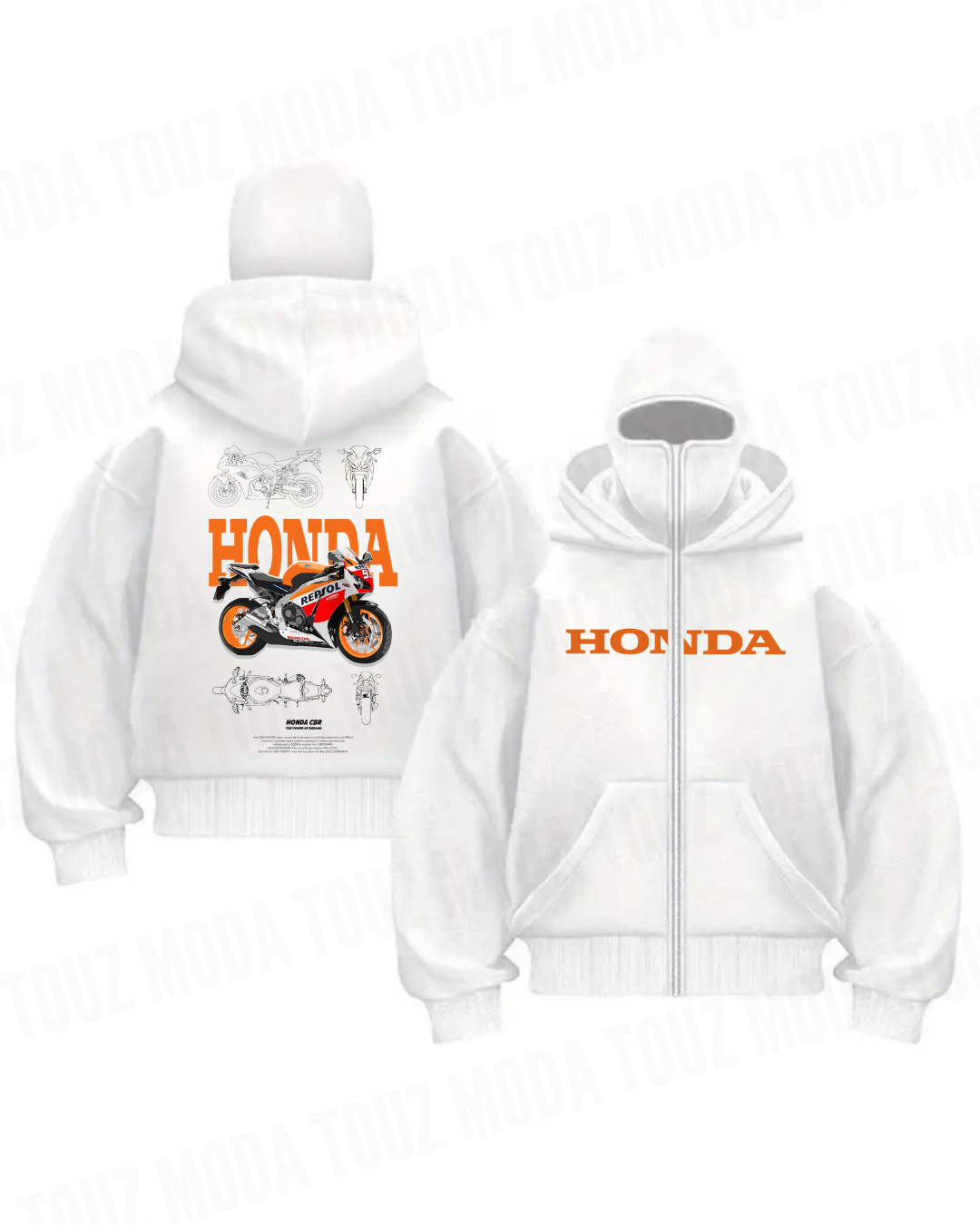 Baskı Detaylı Balaclava Unisex Hırka