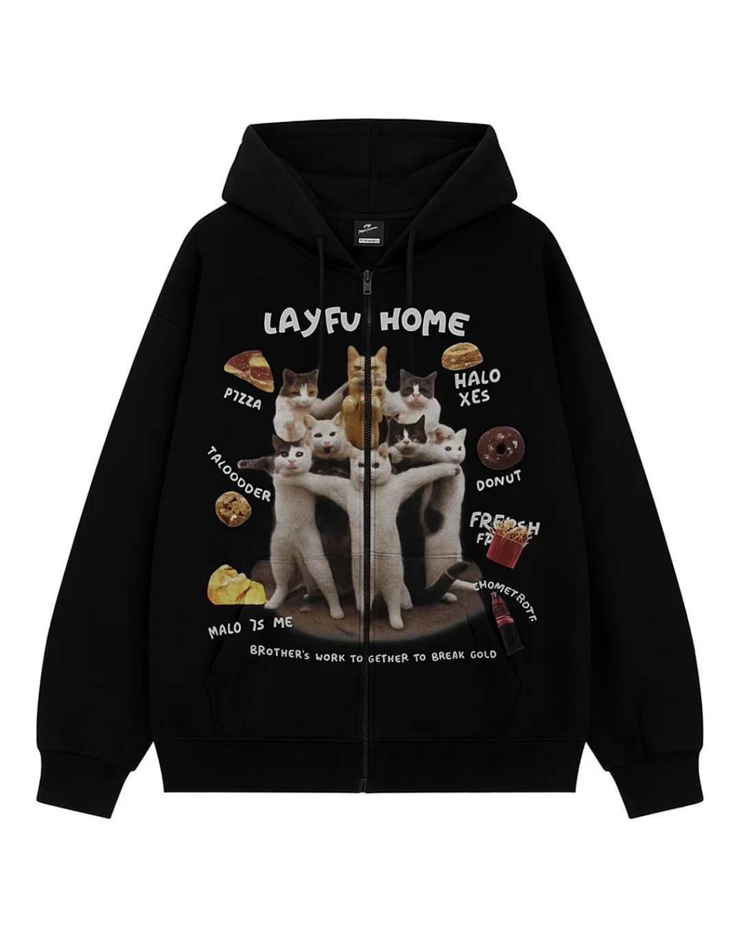 Baskı Detaylı Unisex Hırka