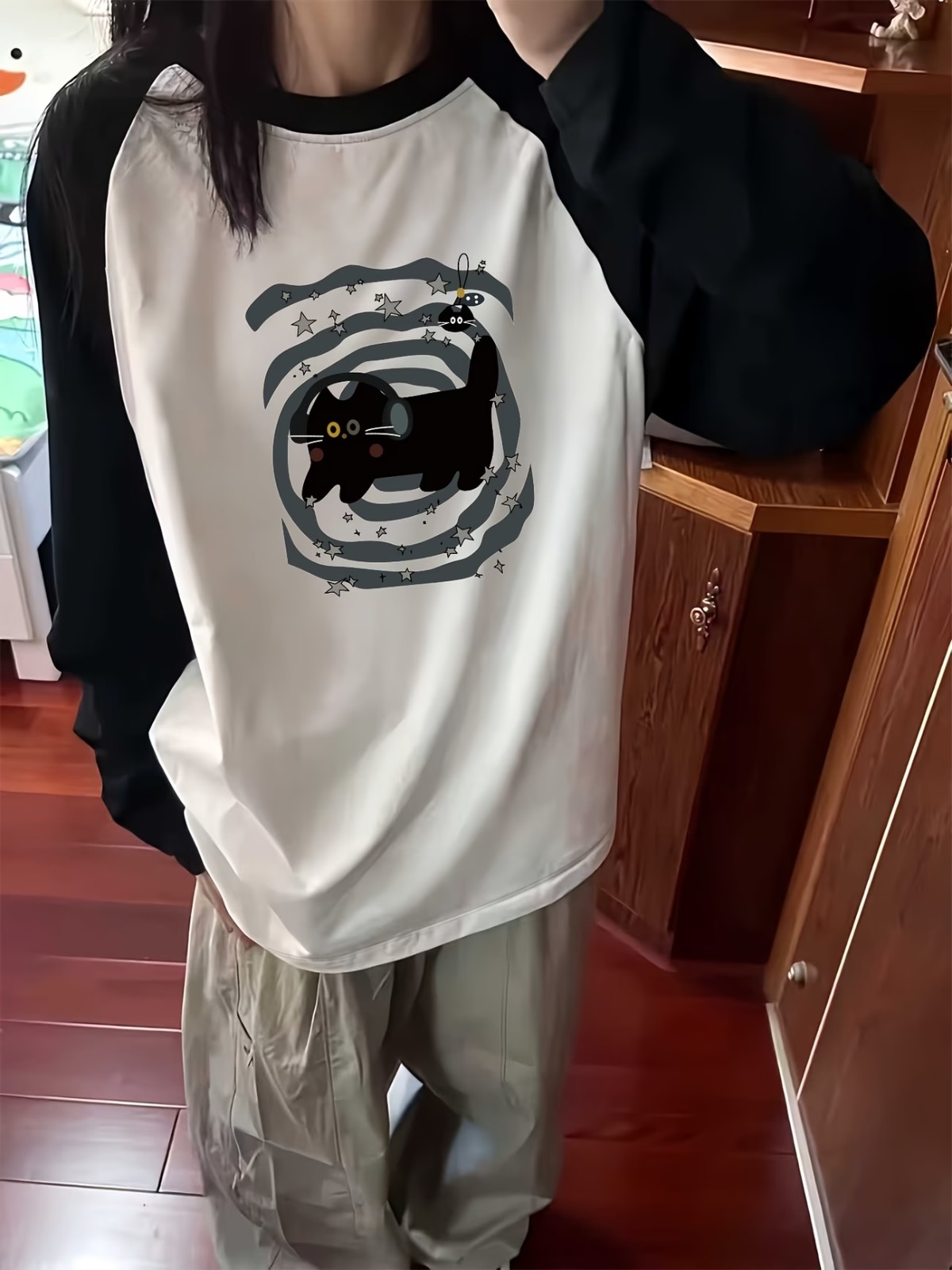 Fake Kol Uzun Kol Oversize T-Shirt