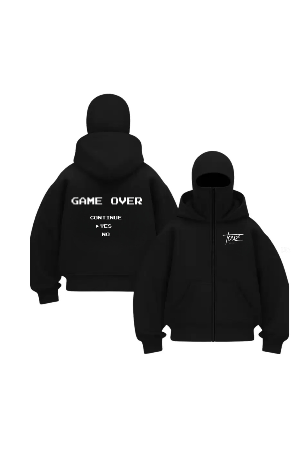 Baskı Detaylı Balaclava Unisex Hırka