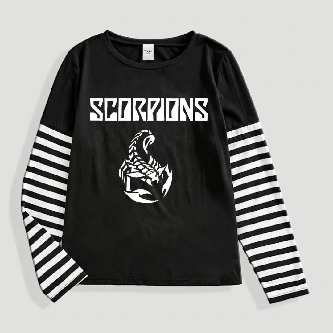 Fake Kol Uzun Kol Oversize T-Shirt