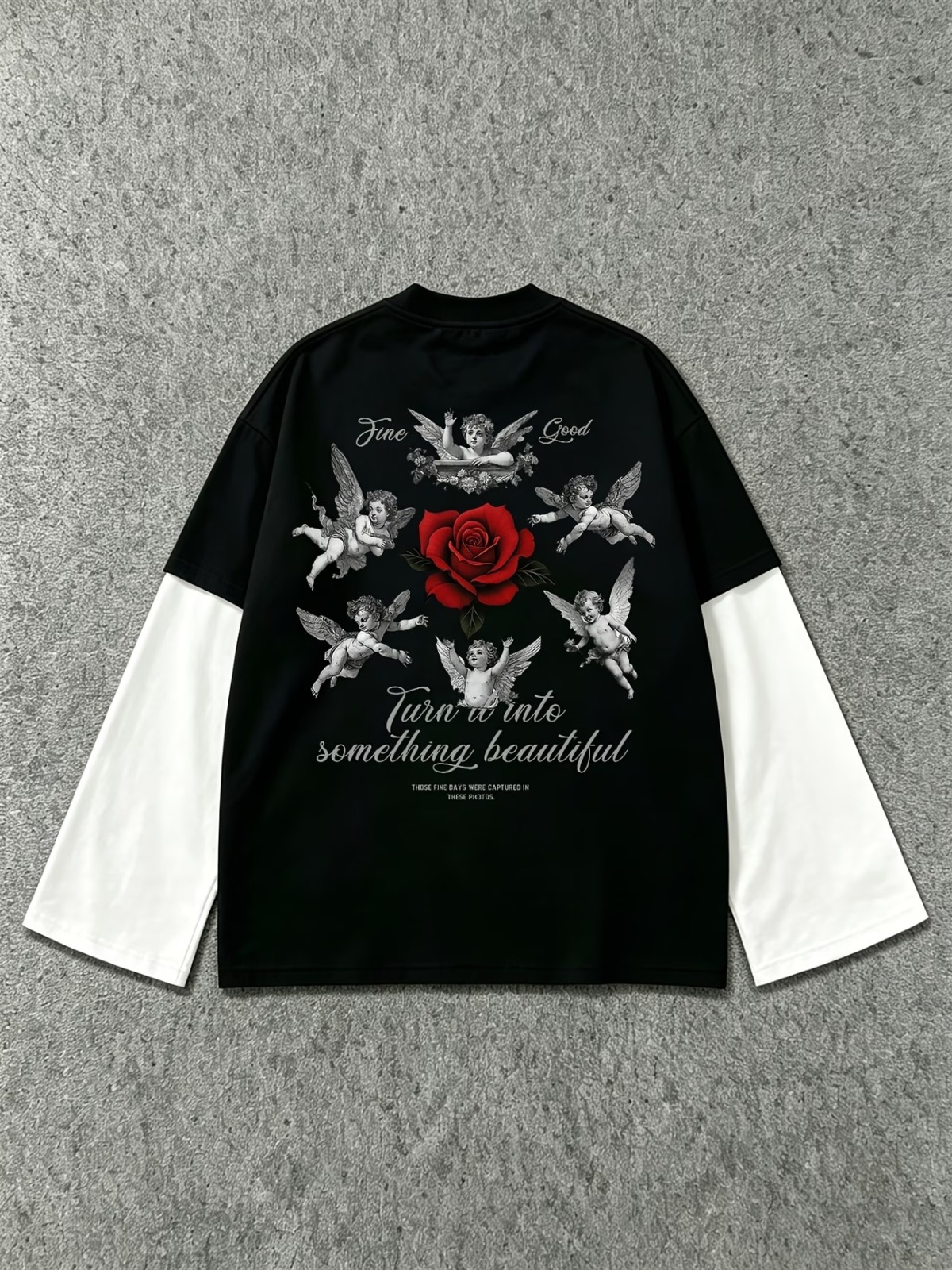 Fake Kol Uzun Kol Oversize T-s