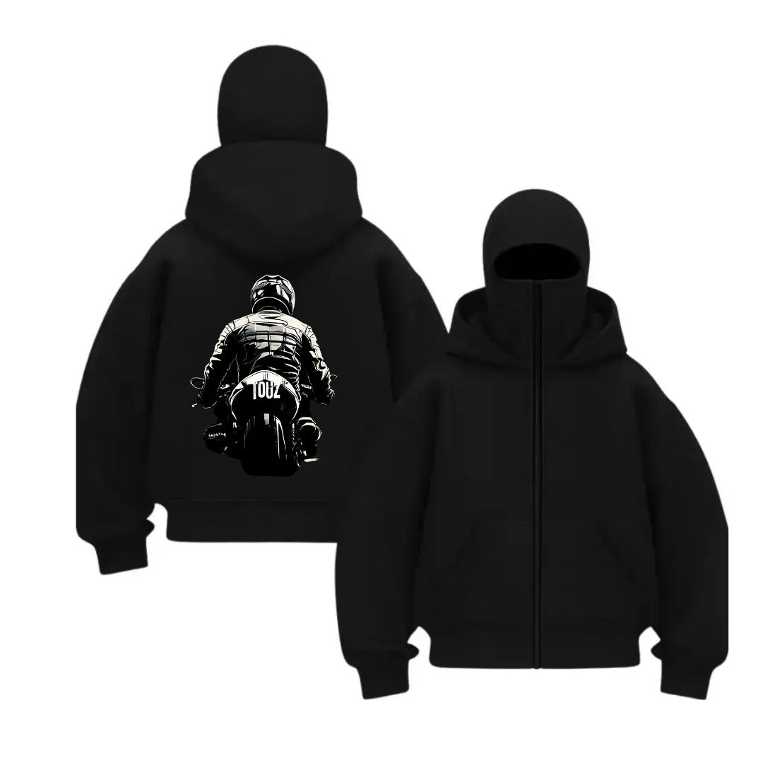 Baskı Detaylı Balaclava Unisex Hırka