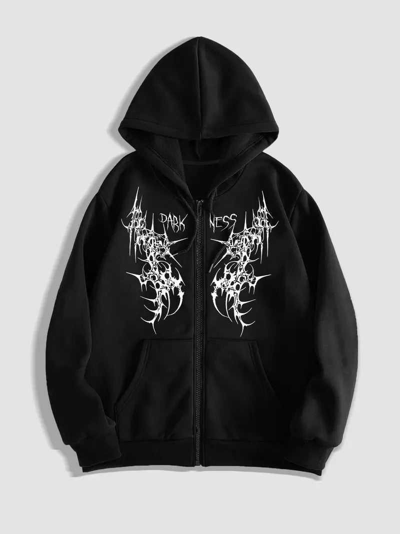 Baskı Detaylı Unisex Hırka