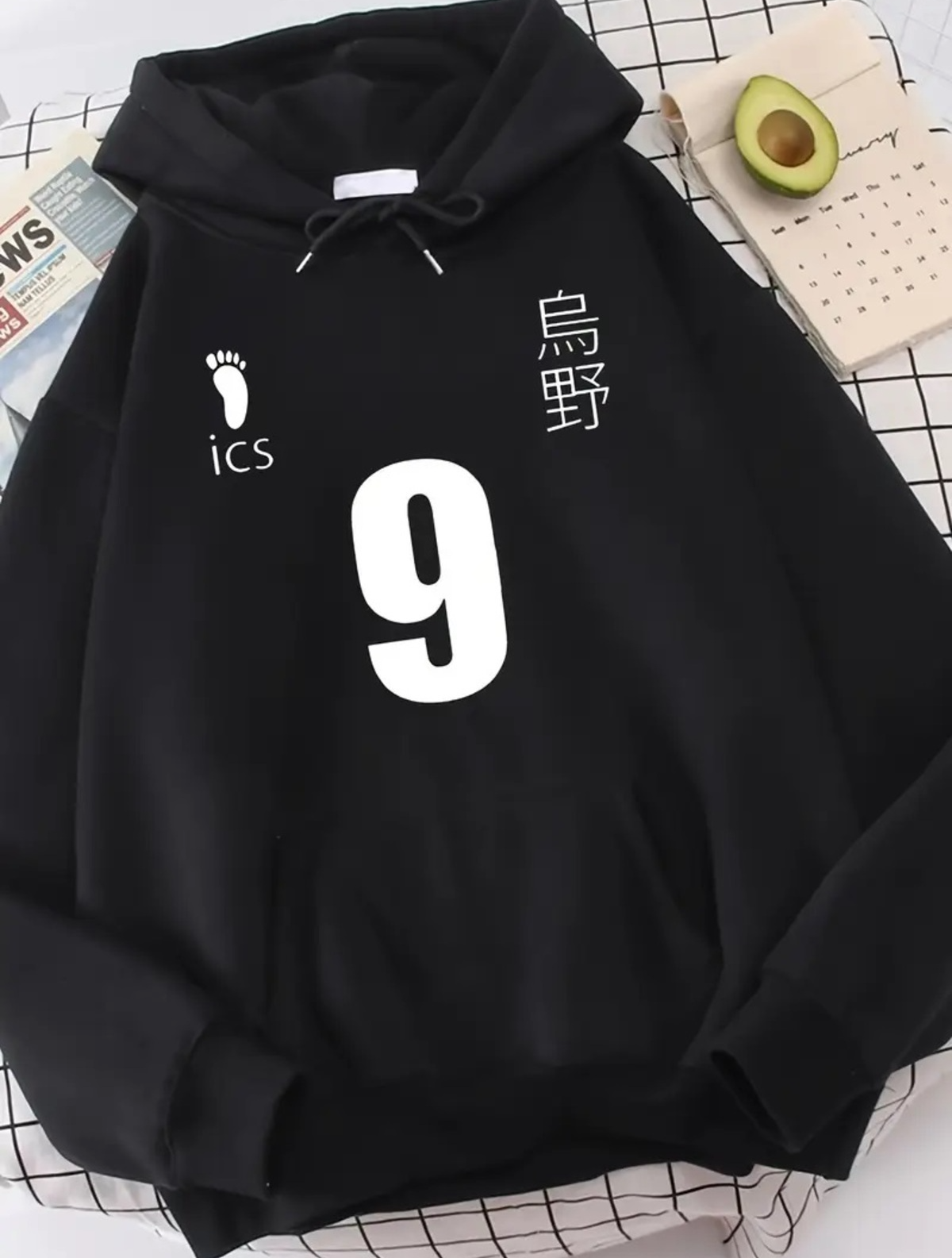 Unisex Baskılı Oversize Kapüşonlu Hoodie